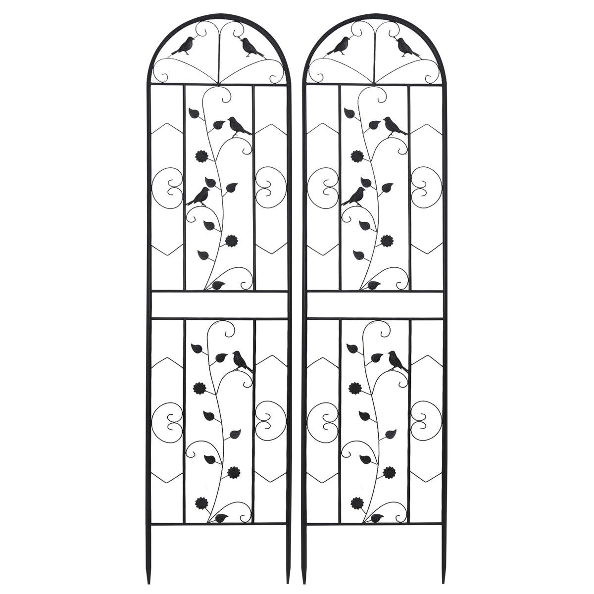 Sturdy Metal Garden Trellis Fence for Climbing Flowers and Vines