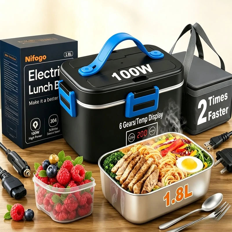 Digital Temperature Control Electric Heated Lunch Box With Food Warmer