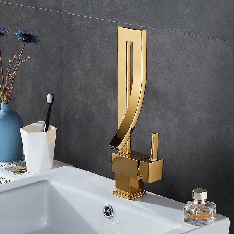 Wanmivezlo Single Handle Brass Deck Mounted Basin Faucet