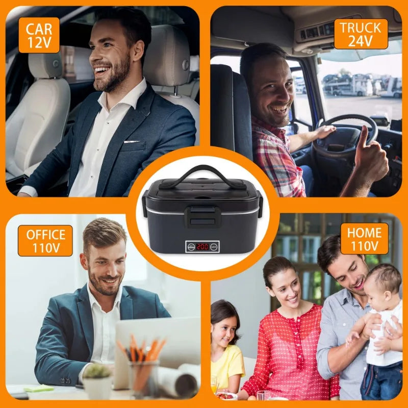 Digital Temperature Control Electric Heated Lunch Box With Food Warmer
