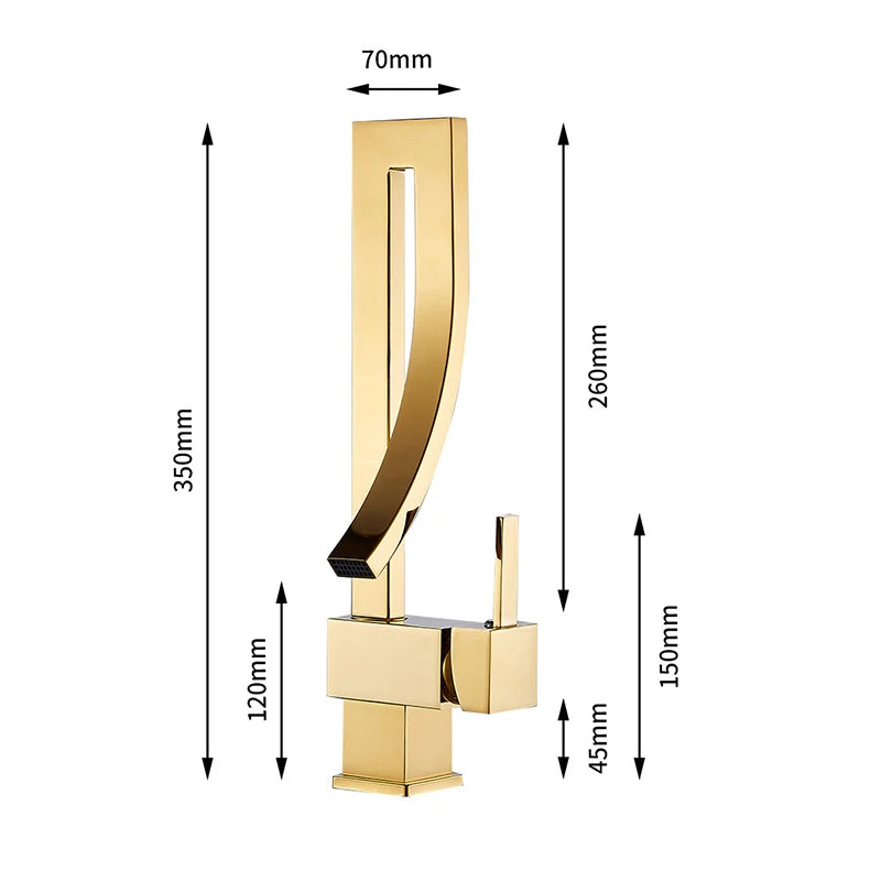 Wanmivezlo Single Handle Brass Deck Mounted Basin Faucet