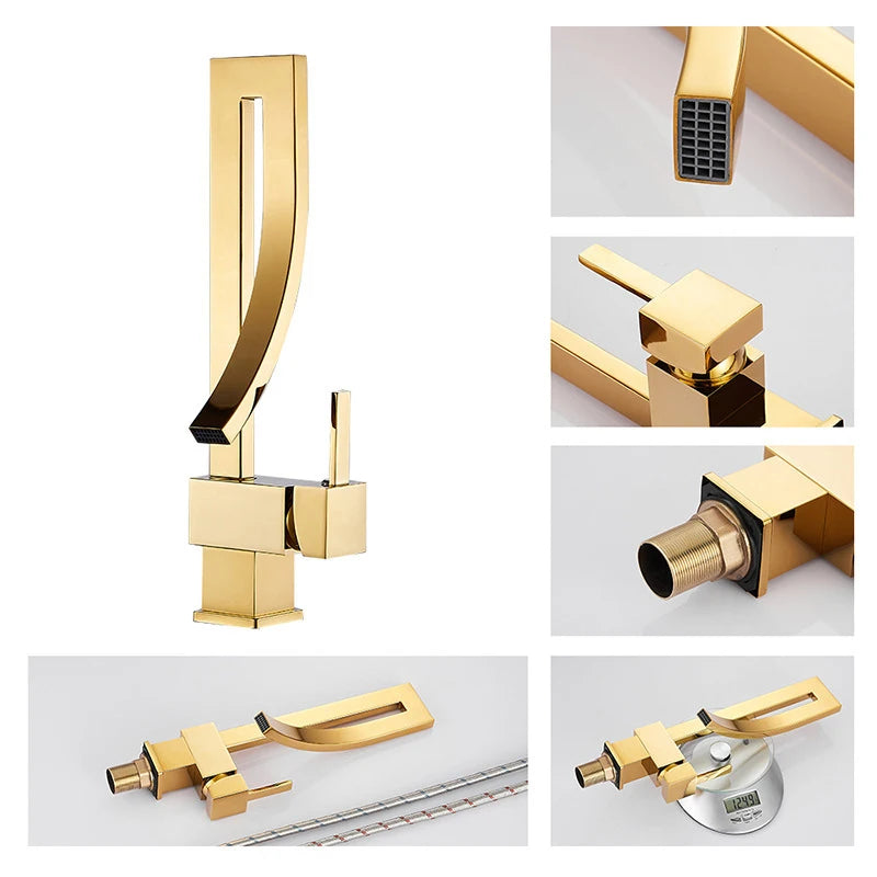 Wanmivezlo Single Handle Brass Deck Mounted Basin Faucet