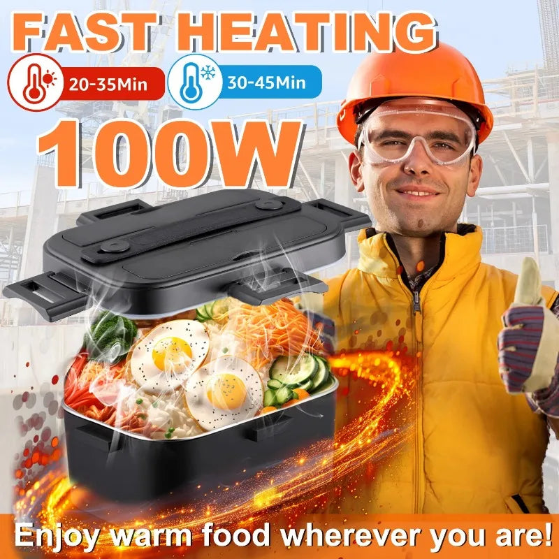 Digital Temperature Control Electric Heated Lunch Box With Food Warmer