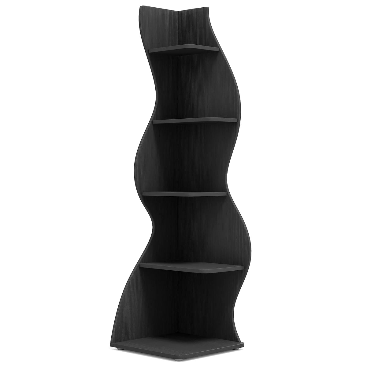 Tribesigns Modern Corner Bookshelf Wall Storage Rack And Plant Stand