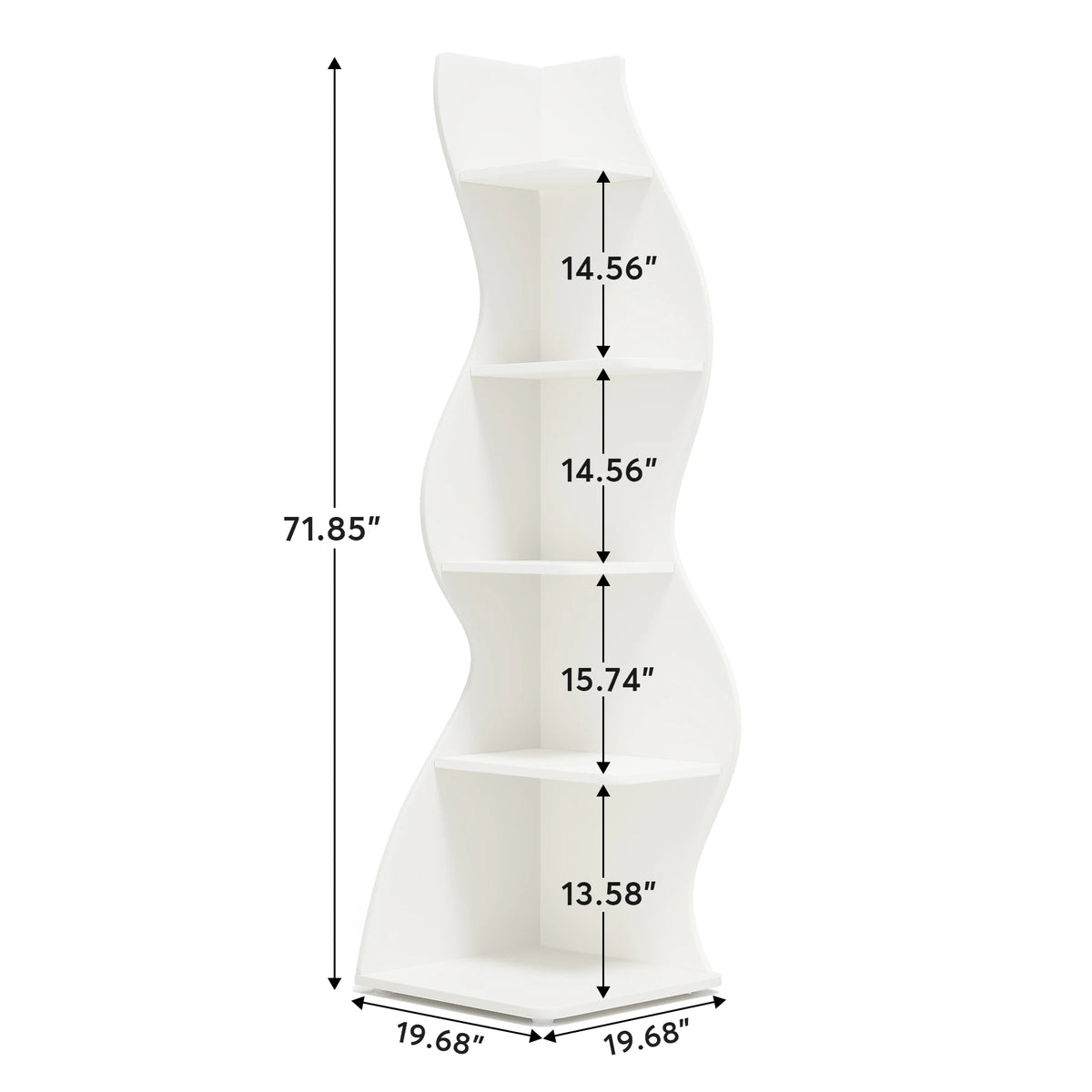 Tribesigns Modern Corner Bookshelf Wall Storage Rack And Plant Stand