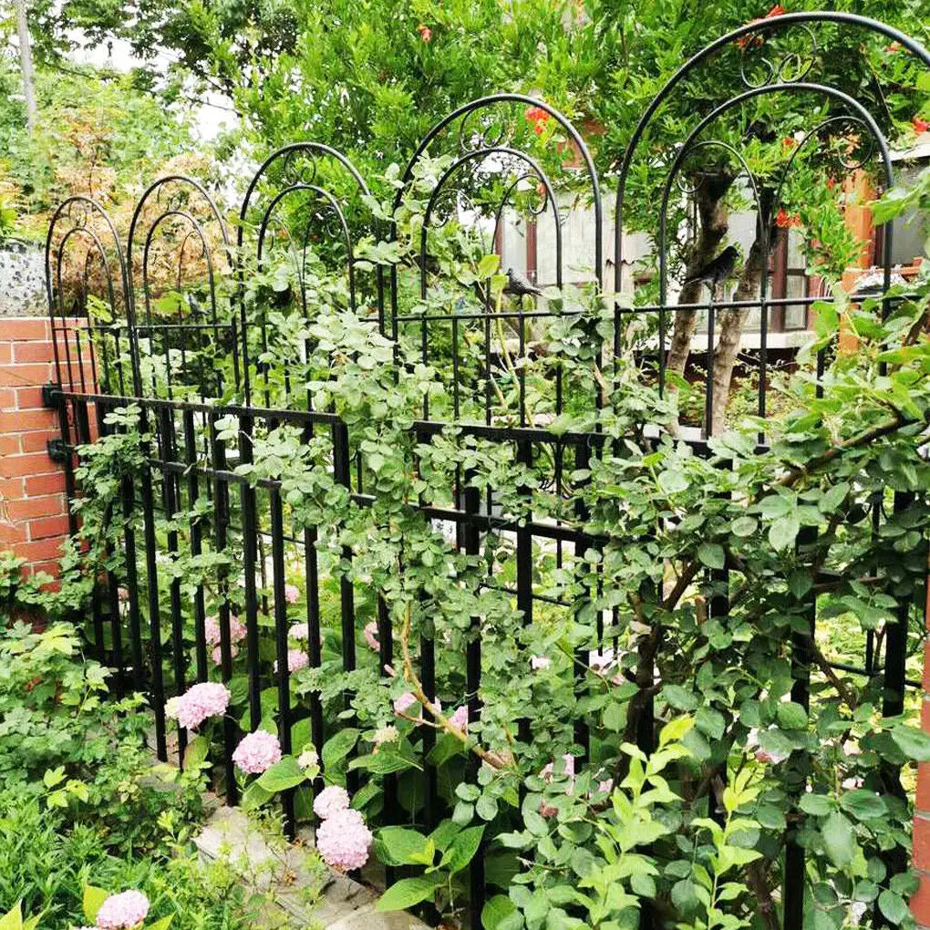 Sturdy Metal Garden Trellis Fence for Climbing Flowers and Vines