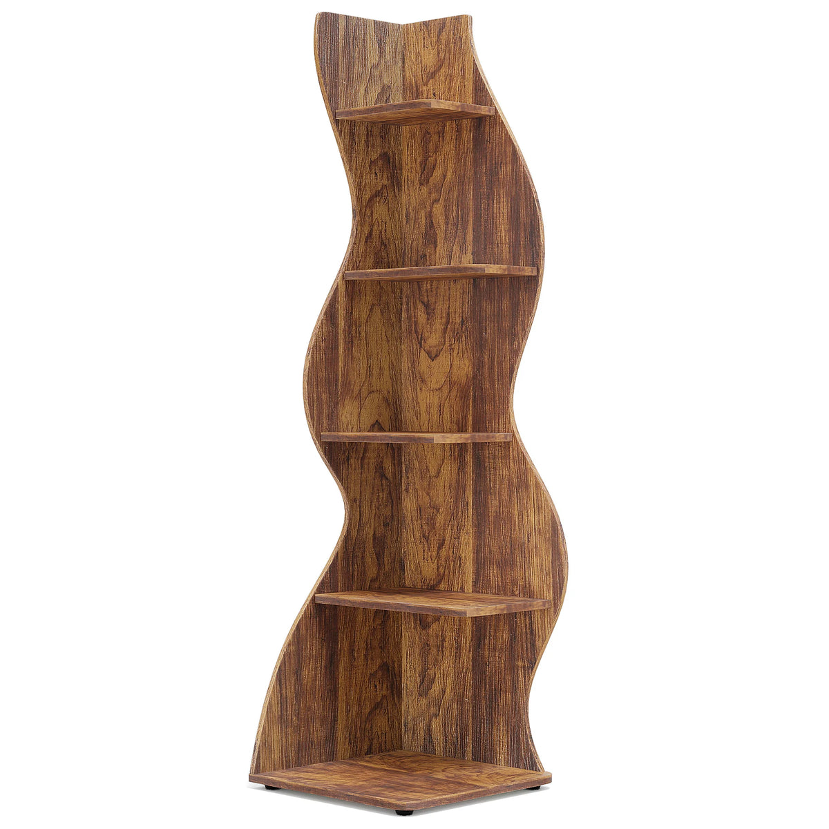 Tribesigns Modern Corner Bookshelf Wall Storage Rack And Plant Stand