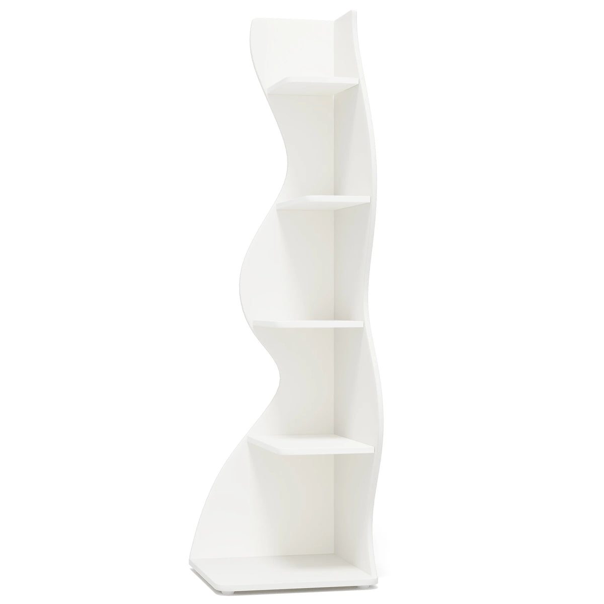 Tribesigns Modern Corner Bookshelf Wall Storage Rack And Plant Stand