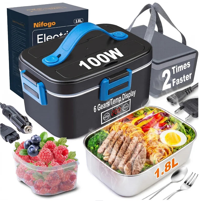 Digital Temperature Control Electric Heated Lunch Box With Food Warmer